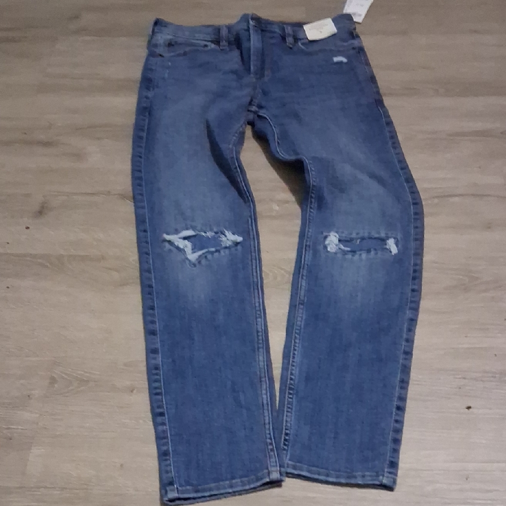 Abercrombie Kids Blue Distressed Jeans